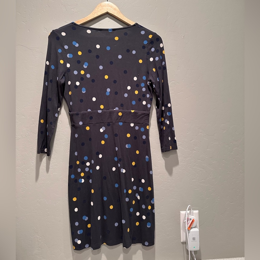 Boden Gray Polka Dot Marion Jersey Tunic Dress Size 6 Regular - Picture 2 of 8